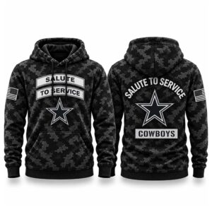 Cowboys Salute To Service Black Camo 2026 T Shirt 2