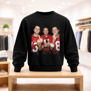 Brock Purdy Joe Montana And Steve Young Smoking Middle Finger And Beer Shirt (4)