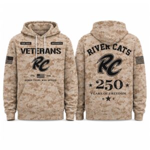 2026 River Cats Veterans Day 250 Years Of Freedom Hoodie