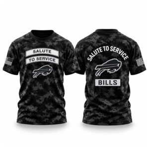 Bills Salute To Service Black Camo 2026 T-Shirt