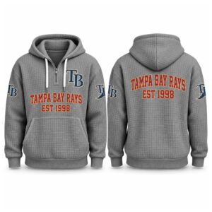 Rays EST 1998 Printed Quarter Zip Waffle Hoodie (2)