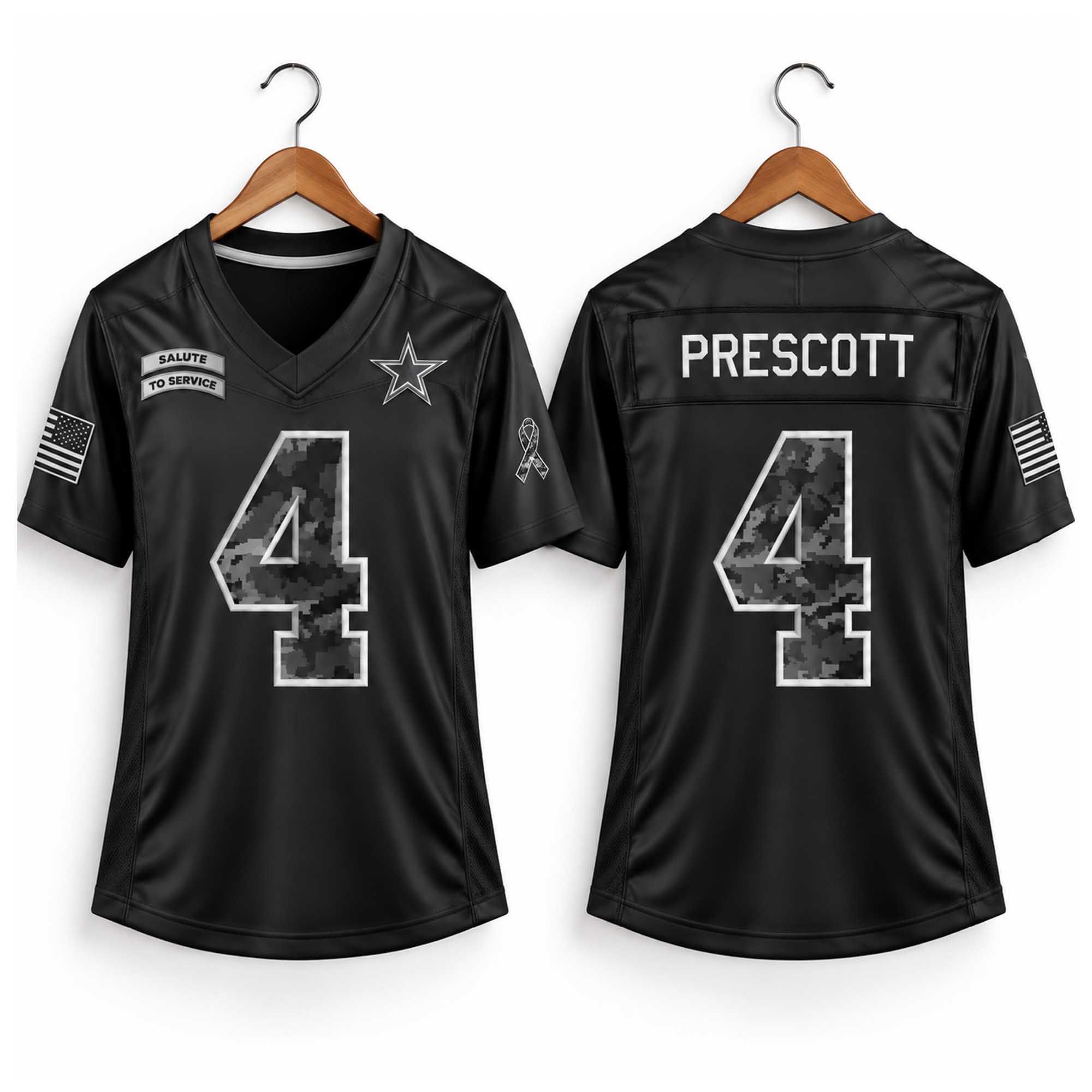 Dak Prescott Cowboys 2026 Salute To Service Jerseys (2) Dak Prescott Cowboys 2026 Salute To Service Jerseys (2)
