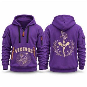 Vikings 2026 Fourth Wings Night Quarter Zip Hoodie