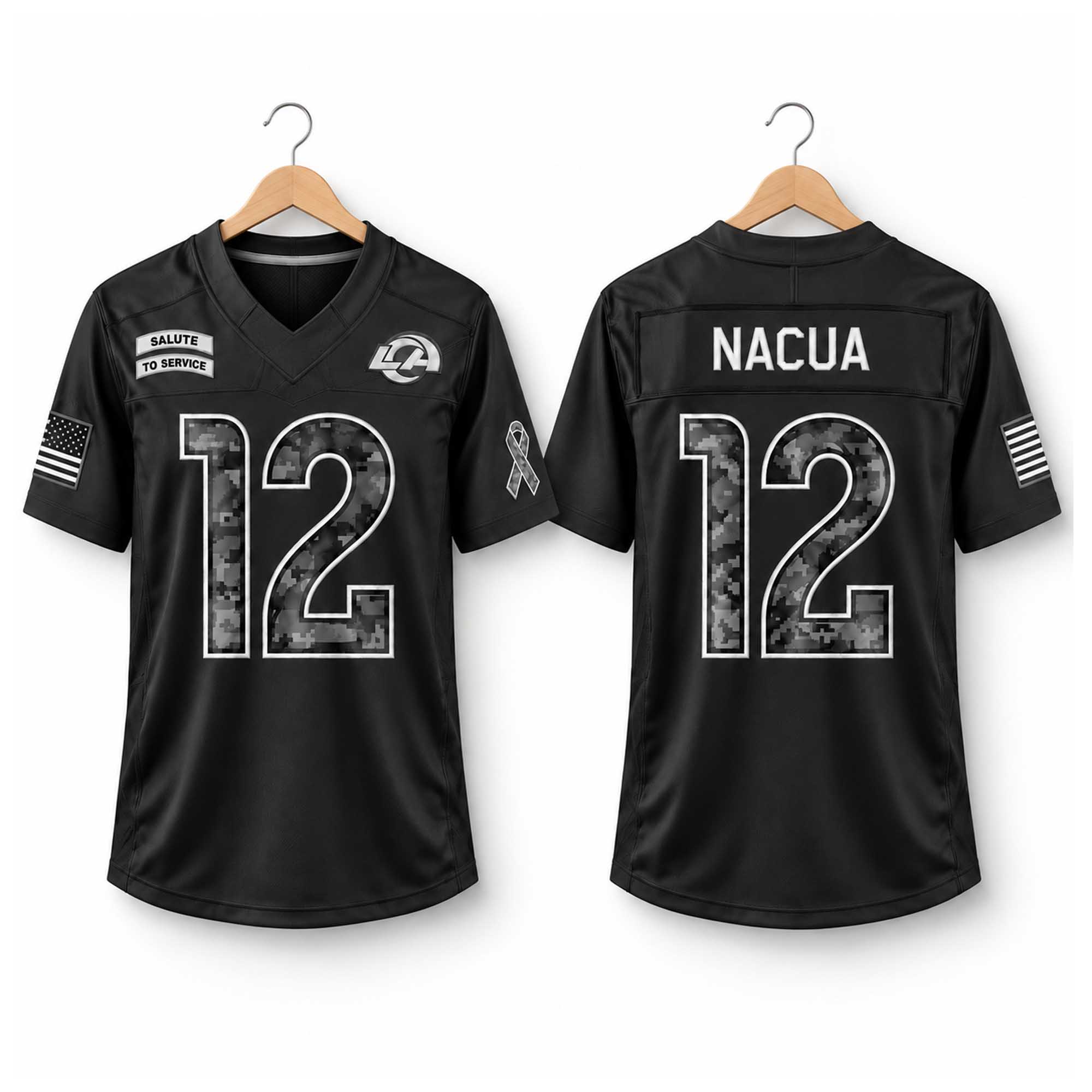 Nacua Rams 2026 Salute To Service Jerseys (2) Nacua Rams 2026 Salute To Service Jerseys (2)