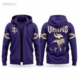 Vikings 2026 Rivalries Heart Of The North Zip Hoodie (3)