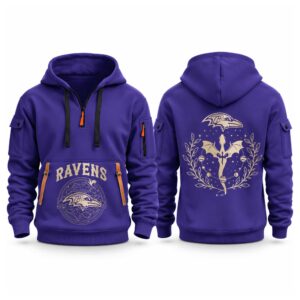 Ravens 2026 Fourth Wings Night Quarter Zip Hoodie (1)
