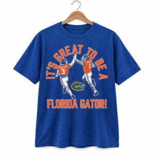 Vernell Brown III & Bailey Stockton High Five It's Great To Be A Florida Gator Shirt (2)