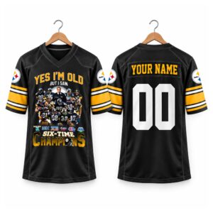 Yes, I'm Old But I Saw Steelers Six-Time Champions Jersey 1 Yes, I'm Old But I Saw Steelers Six Time Champions Jersey (1)