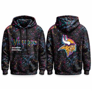 Vikings Crucial Catch Intercept Cancer Hoodie