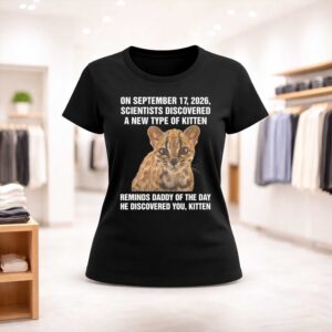 On September 17 2026 Scientists Discovered A New Type Of Kitten Reminds Daddy Of The Day He Discovered You Kitten Shirt (2)