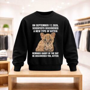 On September 17 2026 Scientists Discovered A New Type Of Kitten Reminds Daddy Of The Day He Discovered You Kitten Shirt (4)