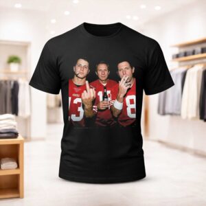 Brock Purdy Joe Montana And Steve Young Smoking Middle Finger And Beer Shirt (1)