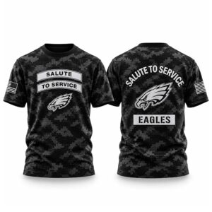 Eagles Salute To Service Black Camo 2026 T-Shirt