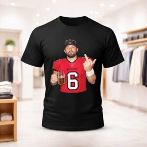 Baker Mayfield Smoking Drinking Beer Middle Finger Shirt