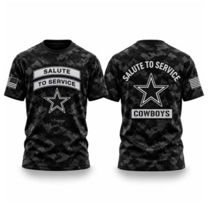 Cowboys Salute To Service Black Camo 2026 T-Shirt