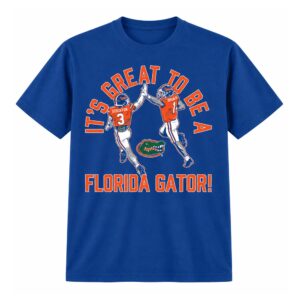 Vernell Brown III & Bailey Stockton High Five It's Great To Be A Florida Gator Shirt (1)