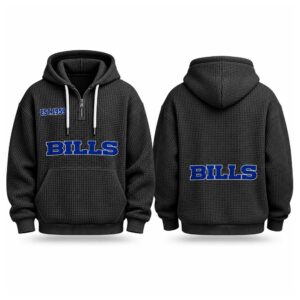 Bills EST 1959 Printed Quarter Zip Waffle Hoodie (2)