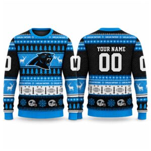 2026 Christmas Panthers Custom Ugly Sweater
