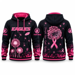 Eagles Breast Cancer Awareness Custom Hoodie