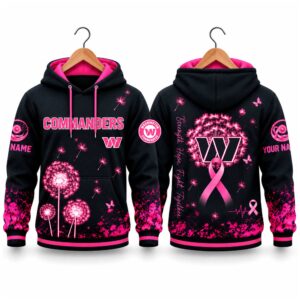 Commanders Breast Cancer Awareness Custom Hoodie 2