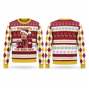 2026 Christmas Laughing Leonardo Dicaprio Dear Santa I’ve Been Nice Ugly Sweater