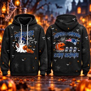 Halloween Patriots Pumpkins Scary Sundays Hoodie 2