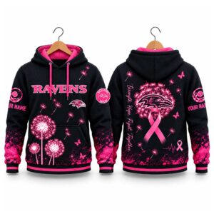 Ravens Breast Cancer Awareness Custom Hoodie 2