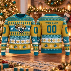 2026 Christmas Jaguars Custom Ugly Sweater 2