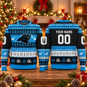2026 Christmas Panthers Custom Ugly Sweater 2
