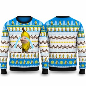2026 Christmas Banana Cat Crying Ugly Sweater