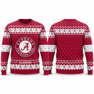 2026 Christmas Crimson Tide Custom Ugly Sweater