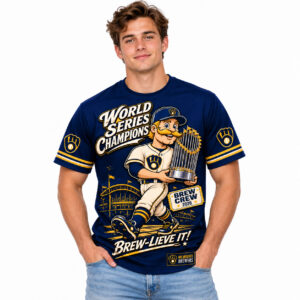 Mascot Bernie Brewer WS Champions Brew Lieve It Shirt 1