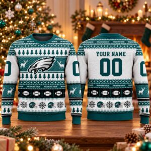 2026 Christmas Eagles Custom Ugly Sweater 2