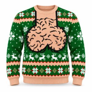 2026 Hairy Chest Christmas Ugly Sweater (5)