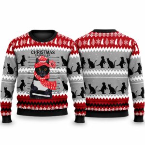 2026 Christmas Black Cat Tree Killer Ugly Sweater