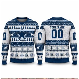 2026 Christmas Cowboys Custom Ugly Sweater
