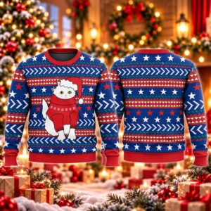 2026 Christmas Cat In Jumper Ugly Sweater 2