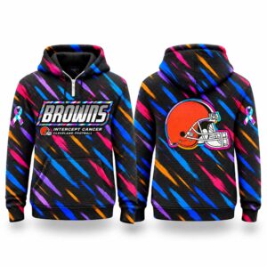 Browns Football 2026 Crucial Catch Quarter Zip Waffle Hoodie