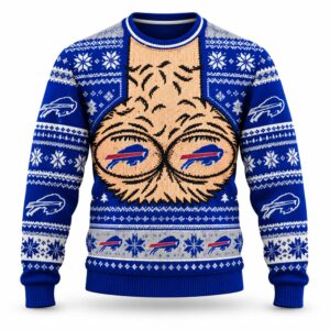 Bills Hairy Chest Custom Christmas Ugly Sweater