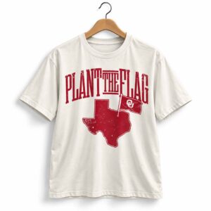 Red River Rivalry Oklahoma Football Plant The Flag Shirt (2)