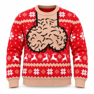 2026 Hairy Chest Christmas Ugly Sweater (4)