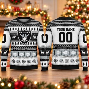 2026 Christmas Raiders Custom Ugly Sweater 2