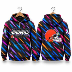 Browns Football 2026 Crucial Catch Quarter Zip Waffle Hoodie 2