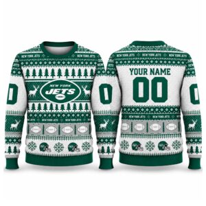 2026 Christmas Jets Custom Ugly Sweater