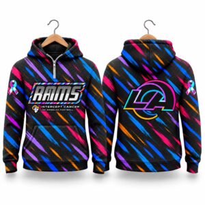 Rams Football 2026 Crucial Catch Quarter Zip Waffle Hoodie 2