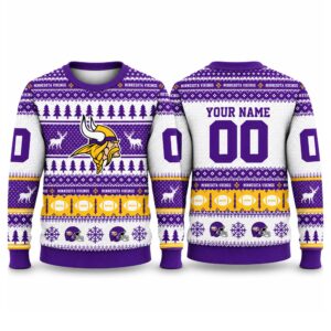 2026 Christmas Vikings Custom Ugly Sweater