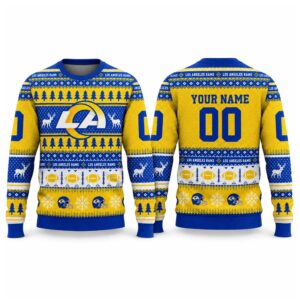 2026 Christmas Rams Custom Ugly Sweater