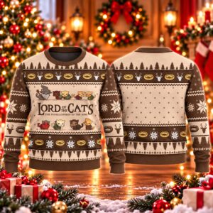 2026 Christmas Lord Of The Cats Ugly Sweater 2