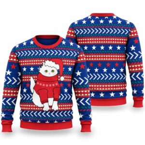 2026 Christmas Cat In Jumper Ugly Sweater