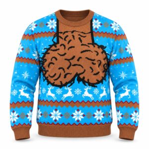 2026 Hairy Chest Christmas Ugly Sweater (3)